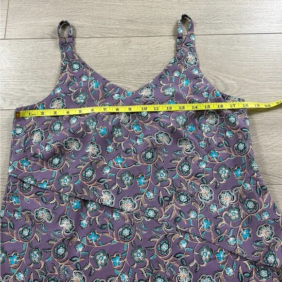 Cabi 3453 Spring Floral Scrollwork S Cami Blouse Top Purple Adjustable Straps - Picture 8 of 9